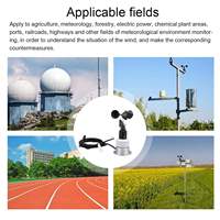 Agriculture Mini Anemometer 5-in-1 Weather Sensor for Wind Speed Direction Temperature 5V Boat Anemometer Measuring Instruments