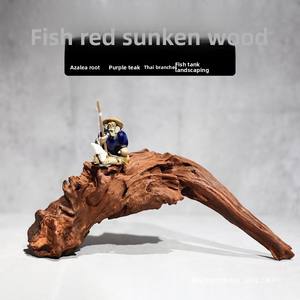 Klein Formaat Natuurlijk Paars Hart Hout Decoratie Milieuvriendelijke Rododendron Wortel Aquarium Drijfhout Tak Voor Beginners Micro - Product Image 2