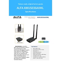 Adaptateur WiFi USB ALFA AWUS036AXML MT7921AUN original, prend en charge le cryptage WPA3, 1300 Mbps pour Kali Linux, Windows 7/10/11, Ubuntu