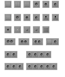 Chất lượng cao grey PC Bảng điều chỉnh EU tiêu chuẩn Class 86 loại pháp tường chuyển đổi ổ cắm 16A với loại C sạc nhanh Châu Âu - Product Image 3