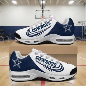 Chaussures de sport personnalisées avec logo de designer pour hommes, respirantes, en cuir, avec coussin d'air, pour le basketball, la course, le tennis, style Dallas Cowboys - Product Image 1