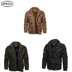 Chaqueta de Piloto para Hombre de Alta Calidad, Chaqueta de Invierno con Forro Polar, Abrigo Grueso y Cálido, Cortavientos, Chaqueta de Talla Grande para Hombre - Product Image 2