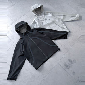 Chaqueta Cortavientos Impermeable con Capucha de Poliéster y Nailon Personalizada con Cremallera, Reactiva al Agua, para Senderismo al Aire Libre para Hombre - Product Image 2