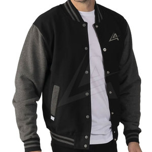 <b>Men's</b> High Street Style Letterman <b>Jacket</b> New Design Solid Color Warm Streetwear with Stand Collar Made From Canvas Fabric - Product Image 5
