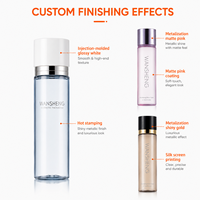 Flacon vide en PET de 150 ml pour lotion, avec épaule en ABS électroplaqué et bouchon en PP, flacon cosmétique OEM pour sérum de soin de la peau