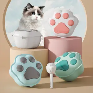 Cajas de plástico con Clip para comida de mascotas y gatos, recipiente de almacenamiento para guardar comida