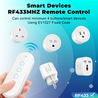Nouveau EV1527 Code 4gang bouton tactile blanc RF433MHz interrupteur à distance sans fil pour maison intelligente