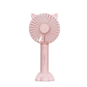 RTS Handheld USB Fan 1200 mAh Rechargeable Lithium Battery Mini Fan with Phone Holder for Office Outdoor Travel