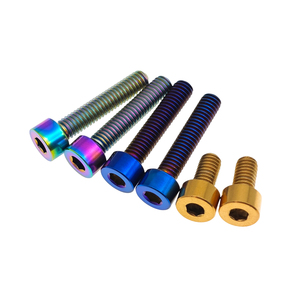 GR5 Burn Blue Titanium Alloy Hex Socket Head <strong>Bolts</strong> DIN912 Screws M6*20 Customized PVD Color for Bicycles - Product Image 3