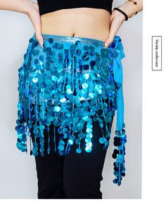Pañuelo de cadera para <span class=keywords><strong>danza</strong></span> del vientre, disfraz sexy para mujer adulta, falda corta con borlas y lentejuelas para <span class=keywords><strong>danza</strong></span> india, <span class=keywords><strong>ropa</strong></span> para espectáculos orientales - Product Image 4