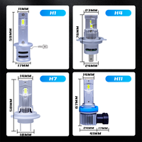 Ampoules de phares LED pour voiture Plug-N-Play, éclairage avant LED, design halogène 1:1, H1 H4 H8 H11 9005 9006 9012 H7, ampoules de phares LED