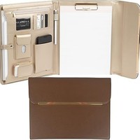 Porte-documents professionnel multifonctionnel A4 en PU, portefeuille magnétique à trois volets personnalisé