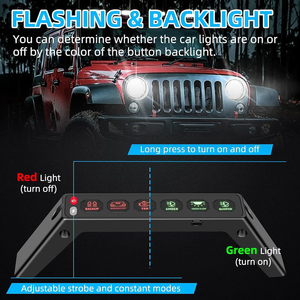 แผงควบคุมรถแบบไร้สาย6ทางสำหรับ Y62 Nissan Patrol สภาพใหม่สวิตช์ไฟหน้า12V 24V โดยเฉพาะ - Product Image 3