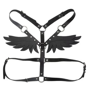 Occidental Punk Leather Angel <strong>Wing</strong> Strap <strong>Suit</strong> Women's Leather Top Binding Body Shoulder Belt - Product Image 3