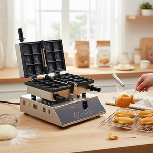 เครื่องทำขนมโฮเต็คอัตโนมัติแบบใหม่ 5 ช่อง 2 ถาด ยี่ห้อ CookTech ทำจากสแตนเลส SUS304 ควบคุมด้วยระบบสัมผัส พกพาสะดวก - Product Image 3