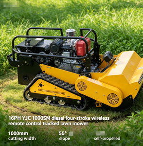 Cortadora de Césped <span class=keywords><strong>Autopropulsada</strong></span> con Control Remoto, Diésel, 16 HP, Ancho de Corte de 1000 mm, para Pendientes, Modelo YJC 1000SM - Product Image 1