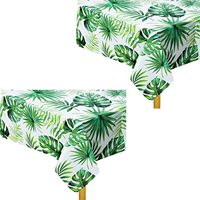 Monstera feuille couverture de Table PVC nappe feuilles de palmier nappe hawaïenne nappe tropicale rectangulaire imperméable couverture de Table