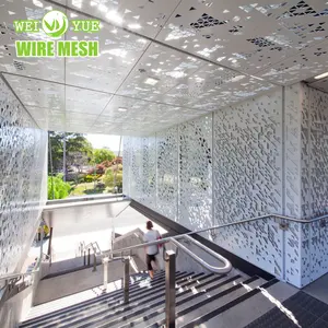 Painéis de alumínio decorativos personalizados de fábrica para paredes exteriores, painéis perfurados do sistema de paredes