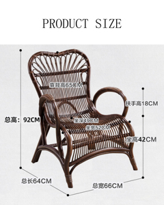 <span class=keywords><strong>Chaise</strong></span> en rotin naturel pour salon de luxe, chambres à coucher et espaces polyvalents, roseaux en rotin durables à faible quantité minimale de commande - Product Image 5