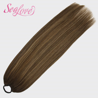 Extensions de cheveux en queue de cheval invisibles pour femmes, 100% cheveux humains, vente en gros