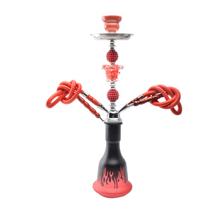 Wholesale Hot Sale Exquisite Chicha Glass Arab <strong>Shisha</strong> <strong>Hookah</strong> <strong>Flavors</strong> High Quality Cube Double <strong>Pipe</strong> <strong>Hookah</strong> Set Narguile - Product Image 2