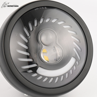 Precio de fábrica, faro delantero automático, haz Alto y Bajo con ojo de ángulo, Faro de montaje de motocicleta LED redondo de 5,75 pulgadas