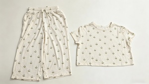 Ensemble de pyjamas pour filles, en coton et fibre de bambou écologiques, à séchage rapide, doux, à manches courtes et longues - Product Image 6