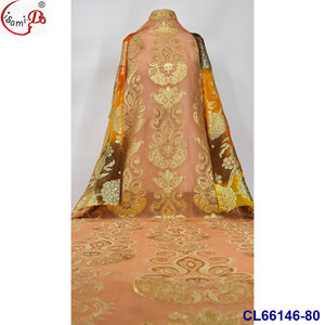 Tùy Chỉnh Thanh Lịch Đa Màu Sắc Sang Trọng Somali Fransawi Dirac 3.5 Sân + Garbasar 2.1 Mét Sudan Toob Vải Lụa - Product Image 3