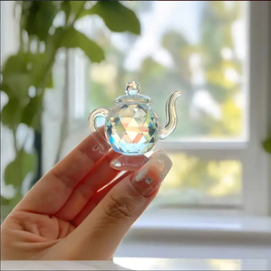 Уникальный Дизайн Статуэтки хрустальные изделия свадебные подарки на день рождения День рождения украшение стола милый хрустальный стеклянный чайник - Product Image 3
