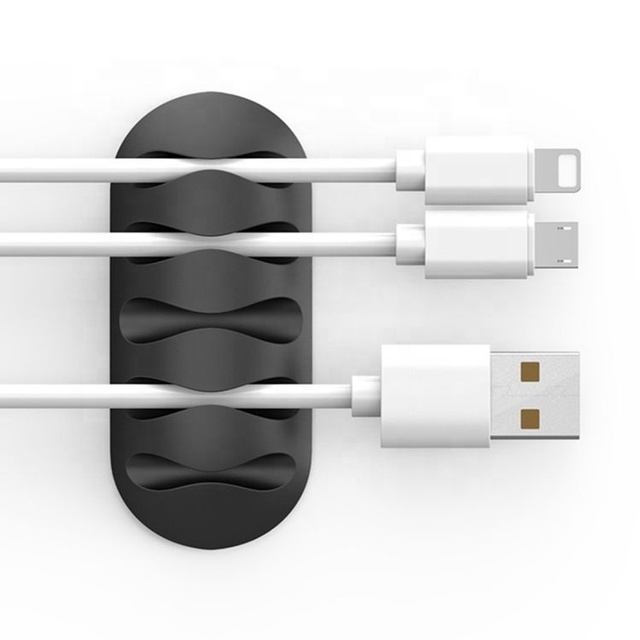 Cable Winder Organizer Silicon Usb Cable Holder Car Cable Organizer Wire Clip Wire Cord Holder Desktop Cord Clip Organizer