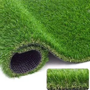 Dekorasi rumput hijau buatan, dekorasi dinding rumput f ake untuk luar ruangan taman halaman belakang 25mm 30mm