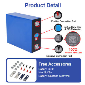 แบตเตอรี่ลิเธียม LiFePO4 เกรดเซลล์ <span class=keywords><strong>3</strong></span>.2V 280Ah จากคลังสินค้า EU 8000 รอบการใช้งาน ระบบกักเก็บพลังงานแสงอาทิตย์แบบปริซึม ชุด DIY สำหรับประกอบเอง -35-65 องศาเซลเซียส - Product Image 3