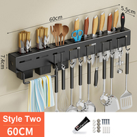 Organisateur de rangement de cuisine mural porte-ustensiles de cuisine avec porte-serviettes pour vaisselle