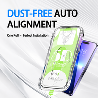 Kit d'alignement automatique sans poussière, protection d'écran en verre trempé HD 9H sans bulles pour iPhone 11-18, antistatique ESD