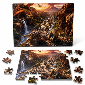 Puzzle d'aventure dinosaure en mousse EVA souple, non toxique et imperméable, 108 pièces, pour l'apprentissage et le jeu parent-enfant - Product Image 1