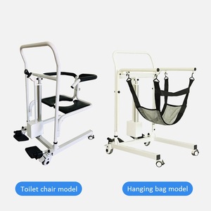 KSM-207 Hydraulic Patient Lift Transfer Chair with Commode Seat Adjustable Medical Nursing Wheelchair for Elderly and <b>Disabled</b> - Product Image 6