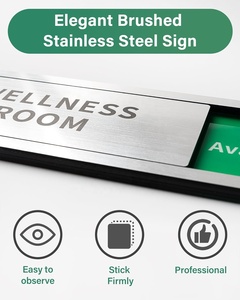 Señales de puerta de oficina para sala de conferencias, no molestar para oficina en casa, Conferencia de bienestar, letrero de puerta corredera de privacidad ocupada vacante - Product Image 2