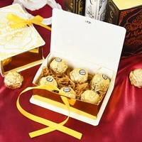 Morsun Boîte à Chocolats et Bonbons Forme Livre Aïd Moubarak, Décoration Ramadan, Emballage Cadeau, Boîte d'Emballage Alimentaire pour Gâteaux, Papier d'Art Fait Main