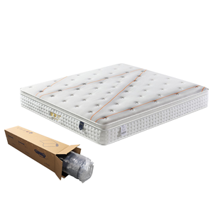 12 pulgadas doble reina tipo tamaño almohada Top memoria espuma látex Bonnell primavera enrollar colchón <span class=keywords><strong>de</strong></span> cama <span class=keywords><strong>de</strong></span> hotel - Product Image 1