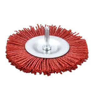 DELUN 4inch 100mm Nylon wheel Brush ,Grit 40 60 80