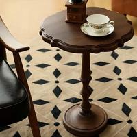 DISHI Französischer Landhausstil Vintage Massivholz Couchtisch Luxuriös Einfach Geschnitzt Kleine Wohnung Möbel für Zuhause Esszimmer