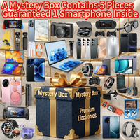 Caja Misteriosa con Garantía de Smartphone en su Interior, 5 Piezas, Gadgets Sorpresa con Smart TV Stick, Mouse Inalámbrico, Auriculares, Cámara