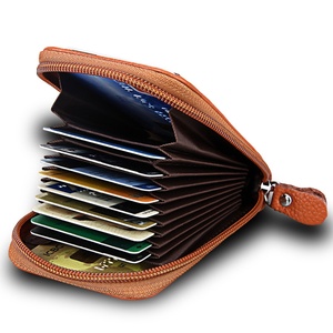 New Arrival Genuine Lichee Leather Business <b>Card</b> <b>Holder</b> and Casual Women's Wallet PU and Cow Leather Wholesale - Product Image 3