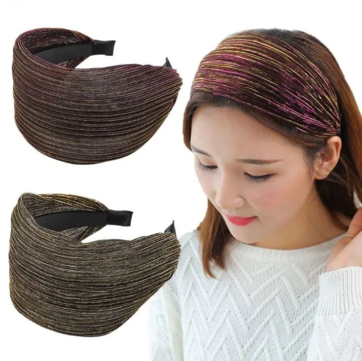 Bandeau de cheveux en plastique pour femmes, accessoires pour cheveux, serre-tête, antidérapant, large serre-tête en tissu, dentelle, maille,