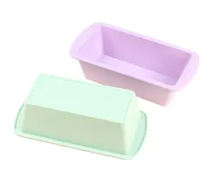 Moldes de silicone para pão retangular de forma personalizada, assadeira quadrada para assados e bolos, pão para micro-ondas