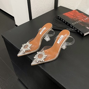 High Quality Hot Selling 2023 New Sunflower Rhinestone Heel <b>Shoes</b> Wedding Scene Women's Pumps - Product Image 4