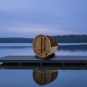Sauna extérieur électrique en bois massif de pruche, design européen traditionnel, pour vapeur humide – Offre spéciale - Product Image 1
