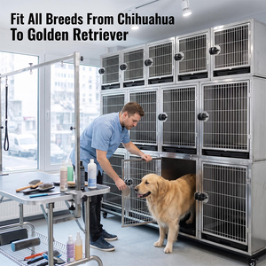 Jaula Modular para Perros de Acero Inoxidable ALFAPET AP-505-C en Venta, Jaulas Metálicas Personalizadas y Profesionales para Mascotas - Product Image 6