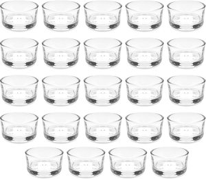 Portacandele <span class=keywords><strong>in</strong></span> <span class=keywords><strong>Vetro</strong></span> (Set da 24) per Centrotavola con Candele Tealight, Decorazioni per Matrimoni - Product Image 3