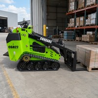 COUGARS CG827 Mini Skid Steer Loader dengan Pompa Hidrolik Loader Depan dan Bucket 4-in-1 untuk Lanskap dan Persiapan Perkotaan, Bersertifikasi EPA CE